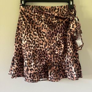Cheetah Print Wrap Skirt